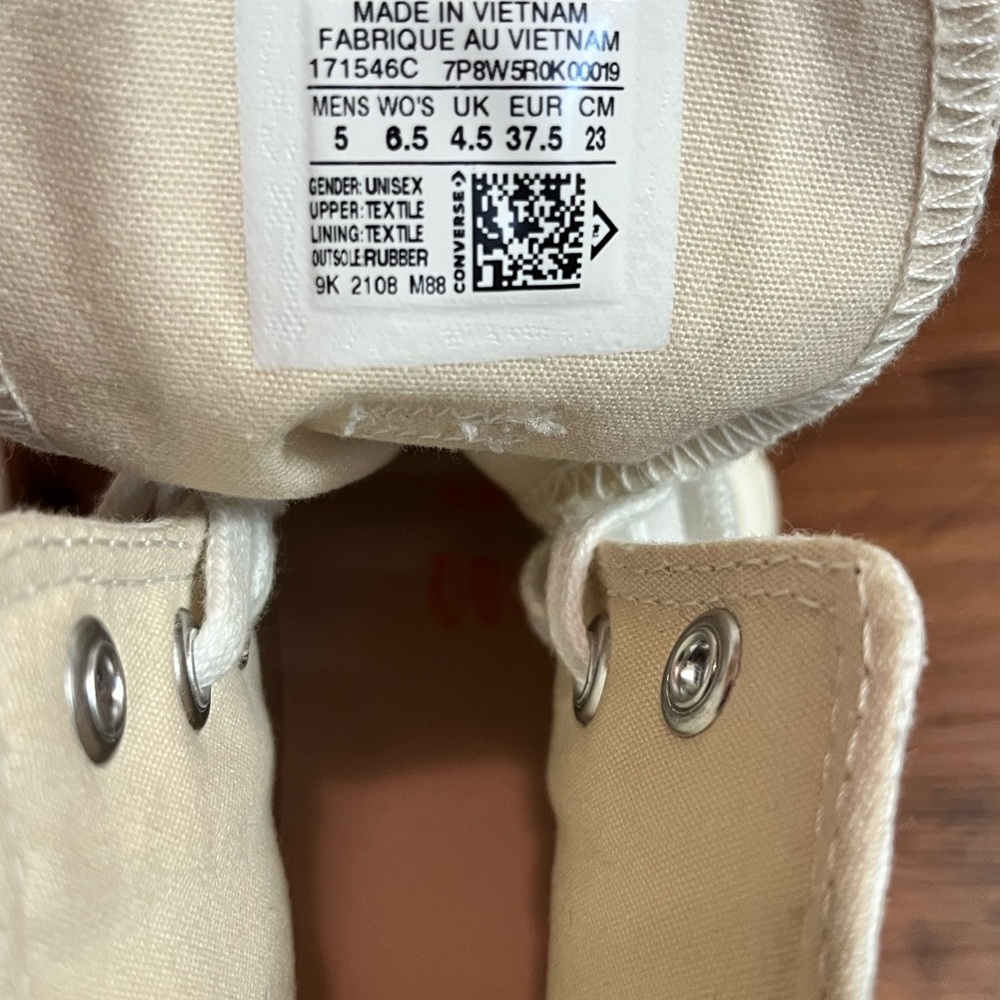 Converse Black and White High-Tops with Gum Soles - Picture 11 of 12